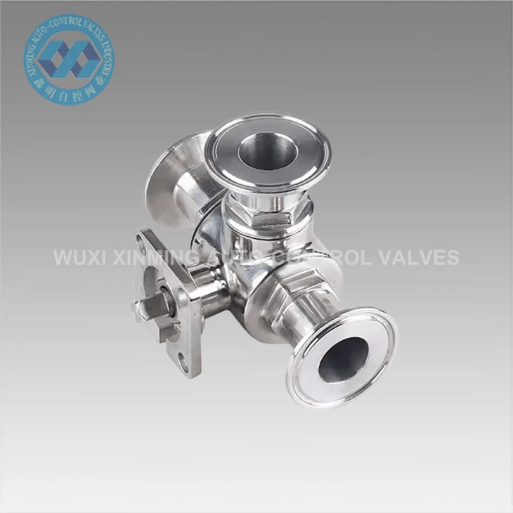 Tee High Platform Stainless Steel T-L-type Pneumatic Ball Valve